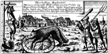The Wolf of Ansbach, chased into a well and displayed on a gibbet Werwolf von Neuses.png
