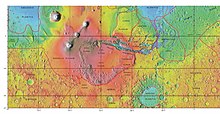 MOLA map showing boundaries of Terra Sirenum and other regions Wikimolaargyre.jpg