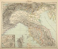 Atlas Antiquus, Tafel 21, Italiae Pars Septentrionalis.