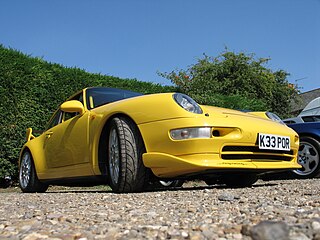 Yellow Porsche 993 Carrera RS Clubsport Coupé