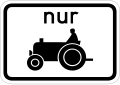 Zusatzschild 724 nur Kraftfahrzeuge und Züge, die nicht schneller als 25 km/h fahren können oder dürfen (Symbol) (500 × 350 mm)