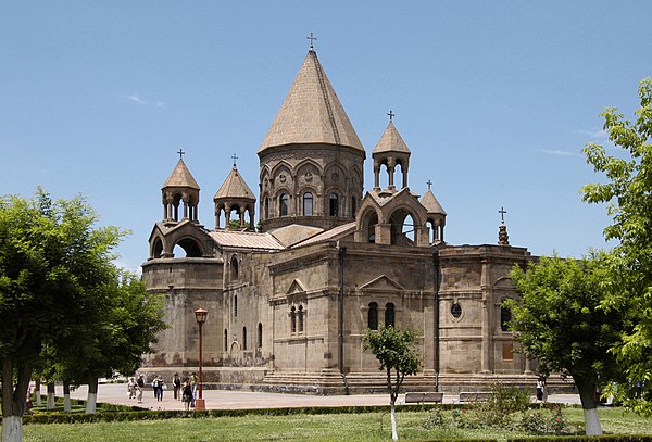 Etchmiadzin cathedral in Vagarshapat, Armenia, believed to be the oldest cathedral in the world.