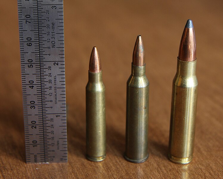 File:.225 Winchester with .223 Rem and .308 Win.JPG