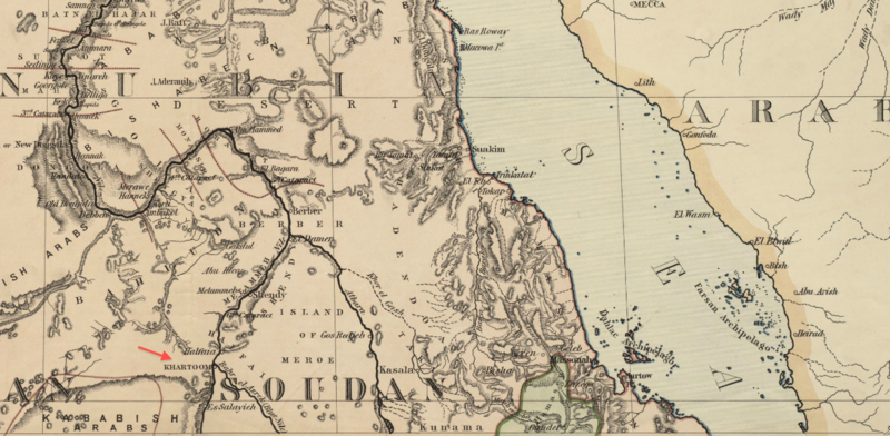 File:1885 Khartoom map Egypt and the Basin of the Nile by Johnston BPL m0612005 detail.png