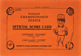 Az 1908. évi World Series cikk illusztráló képe