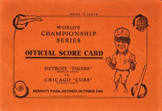 <span class="mw-page-title-main">1908 World Series</span> Major League Baseball championship games