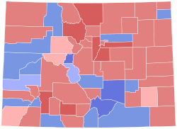 1970 Colorado gubernatorial election results map by county.svg