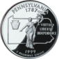 Pennsylvania quarter dollar coin