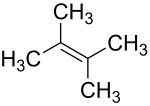 Structural formula of 2,3-dimethyl-2-butene