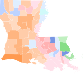 2010 Louisiana Lieutenant governor primary results.svg