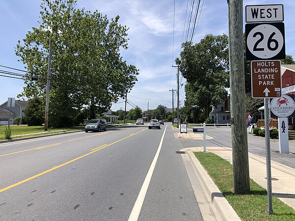 DE 26 westbound in Millville