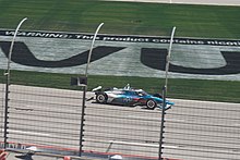 Newgarden on a victory lap after winning at Texas in 2022 2022 XPEL 375 64 (Josef Newgarden).jpg