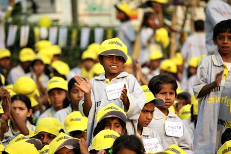 Children take part in an action/2015 launch event on 15 January 2015 2105 launch, I Am Child Rights event.jpg