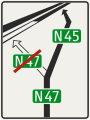 Layout of detour or bypass route (Slovakia)