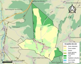 Mappa a colori che mostra l'uso del suolo.