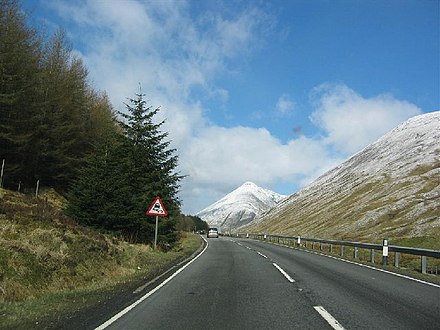 A82 looking north to Beinn Dorain