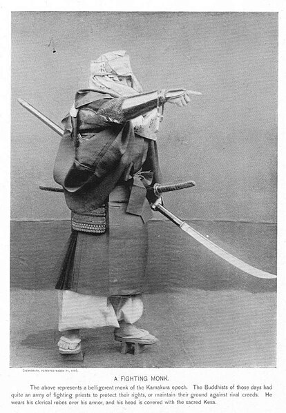 Archivo:A Fighting Monk, Military Costumes in Old Japan..jpg