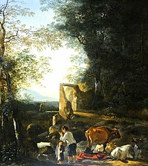 Landscape with Cattle and Figures