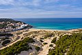 Aerial view of Cala Mesquida beach and sand dunes in Mallorca, Spain (48001486971).jpg