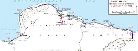 Battle of Gazala, 21 January – 7 July 1942 (click to enlarge)