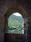A view of the hills from one of the windows of the fortress