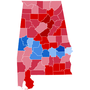 Alabama Presidential Election Results 2004.svg