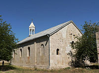 Amaras Monastery in Karabagh, where in the 5th century Mesrob Mashtots set up the first school to use his Armenian alphabet Amaras-vank.jpg