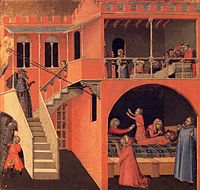 Storie di san Nicola: Miracolo del bambino risuscitato, 1332 aldean, San Procolo eliza, Florentzia