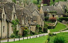#11: Arlington Row, Bibury, built in 1380 as a monastic wool store. The buildings were converted into weaver cottages in the 17th century.
