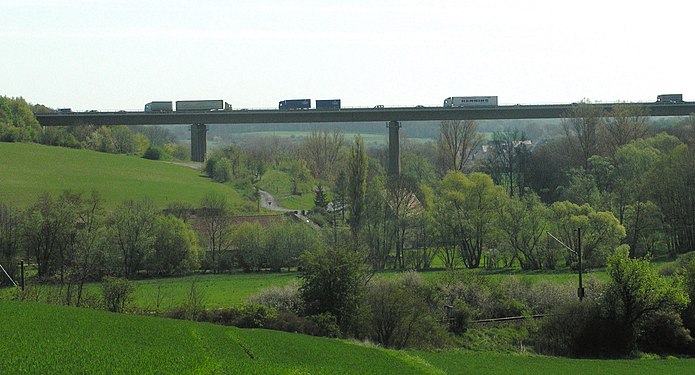 Autobahnbrücke (A 7) bei Arnstein-Gänheim