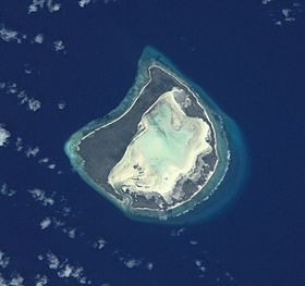 Astove Adası'nın uydu görüntüsü.