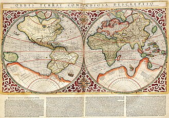 Weltkarte von Rumold Mercator