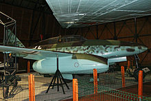 CS-92 painted as a Luftwaffe Me 262B at the Kbely Aviation Museum. Avia CS-92 A (Luftwaffe) (8238010532).jpg