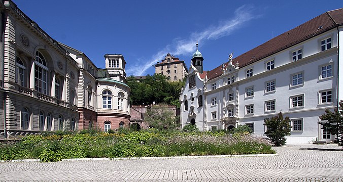 The Friedrichsbad, New Castle, and Abbey School (Klosterschule vom Heiligen Grab)