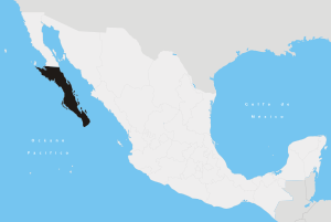 Situacion de la Bassa Califòrnia del Sud dins Mexic
