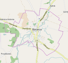 Localização de Barwice na Polónia