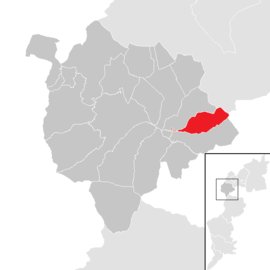 Poloha obce Baumgarten v okrese Mattersburg (klikacia mapa)