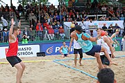 Deutsch: Beachhandball Europameisterschaften 2019 (Beach handball Euro); Tag 6: 7. Juli 2019 – Männerfinale, Dänemark-Norwegen 2:0 (25:18, 19:16) English: Beach handball Euro; Day 6: 7 July 2019 – Men's Final – Denmark-Norway 2:0 (25:18, 19:16)