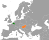 Location map for Belgium and Hungary.