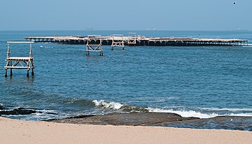 Bird Island as seen from the Namibian coast Bird Island (Namibia) wide.jpg