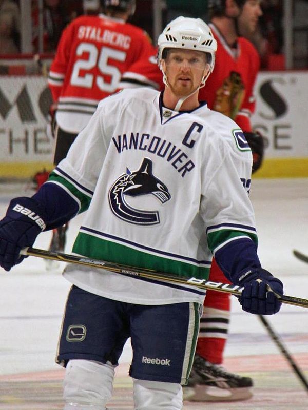 Sedin with the Vancouver Canucks in October 2010