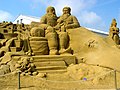 Sand sculptures on the beach at Blankenberge, 2006