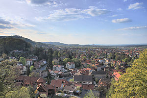 View from Blankenburg Castle to Blankenburg with Eichenberg on the left