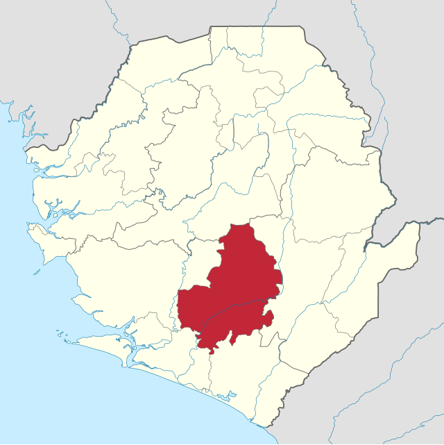 Karte Bo (Distrikt) in Sierra Leone