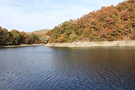 Bor lake in autumn.