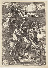 Abduction on a Unicorn, by Albrecht Dürer, 1516