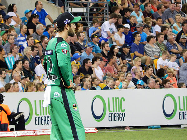 Glenn Maxwell during a BBL match while playing for Melbourne Stars