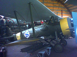 En Bristol Bulldog i Hallinporttis flygmuseum