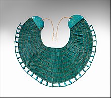 Broad collar beaded Egyptian necklace of the 12th dynasty official Wah from his Theban tomb Broad Collar of Wah MET DP307898.jpg