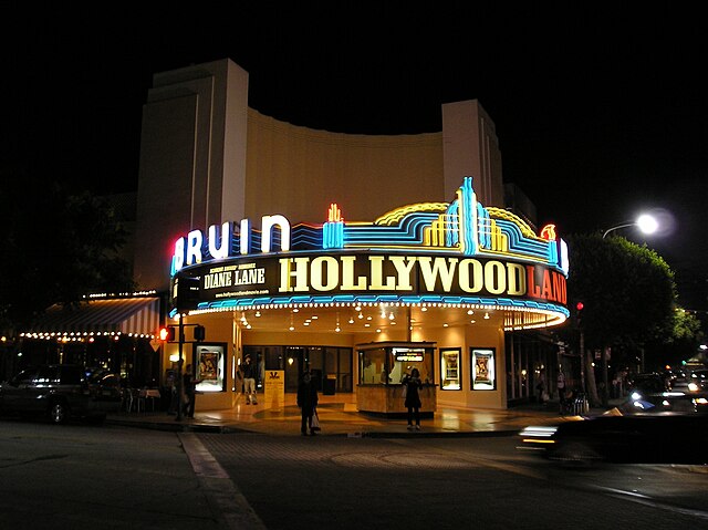 Image: Bruin Theatre, Westwood, Los Angeles, CA , at night